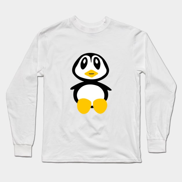 Penguins cute bird Long Sleeve T-Shirt by elzammar